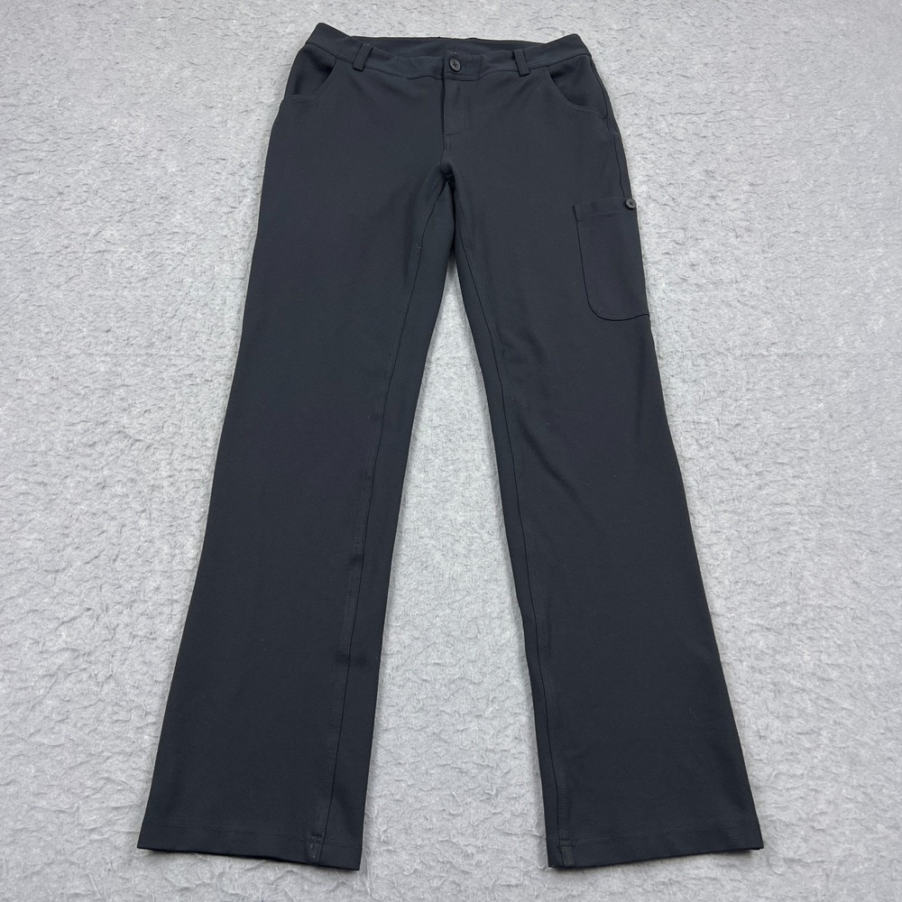 Duluth Trading Pants Women's 6x31 Black WearWithAll Ponte Knit Straight Stretch
